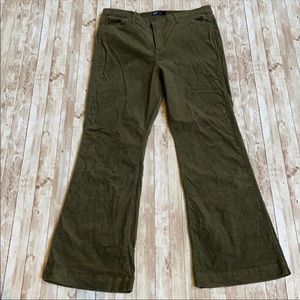 Gap size 18 green corduroy flare pants
